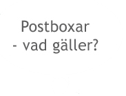 Postboxar - Vad gäller?